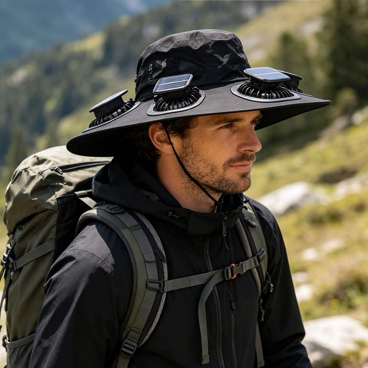 Fishing Hat - Gorra Visera con 6 Ventiladores para