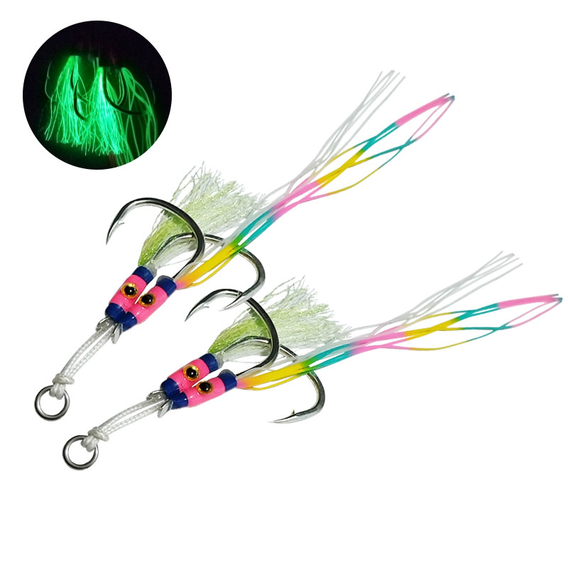 Fishing Backpack - 2 pares/bolsa de anzuelos luminosos para