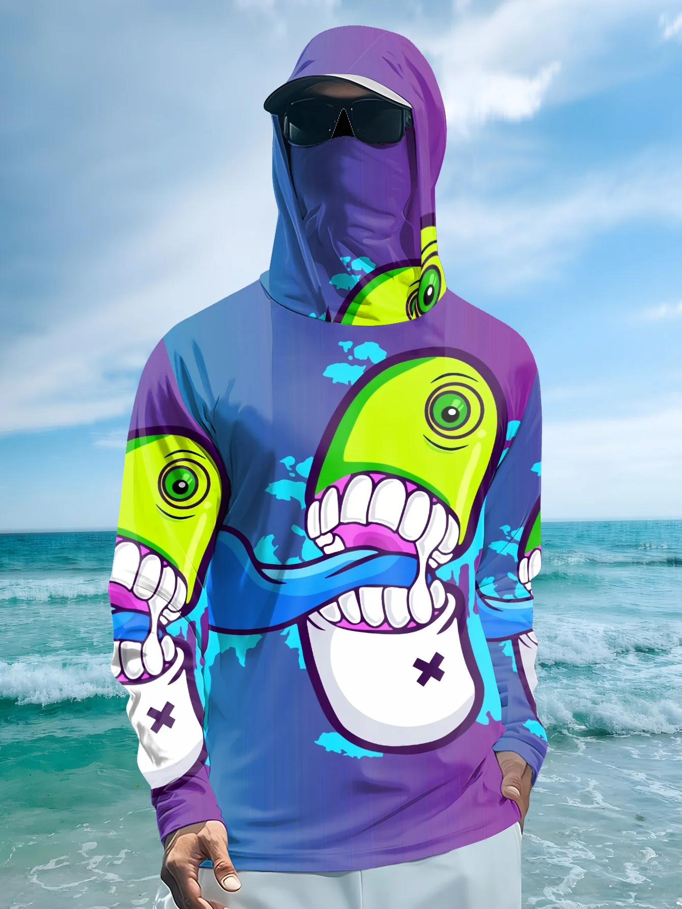 Fishing Mask Sun Protection - Sudadera con capucha de pesca para