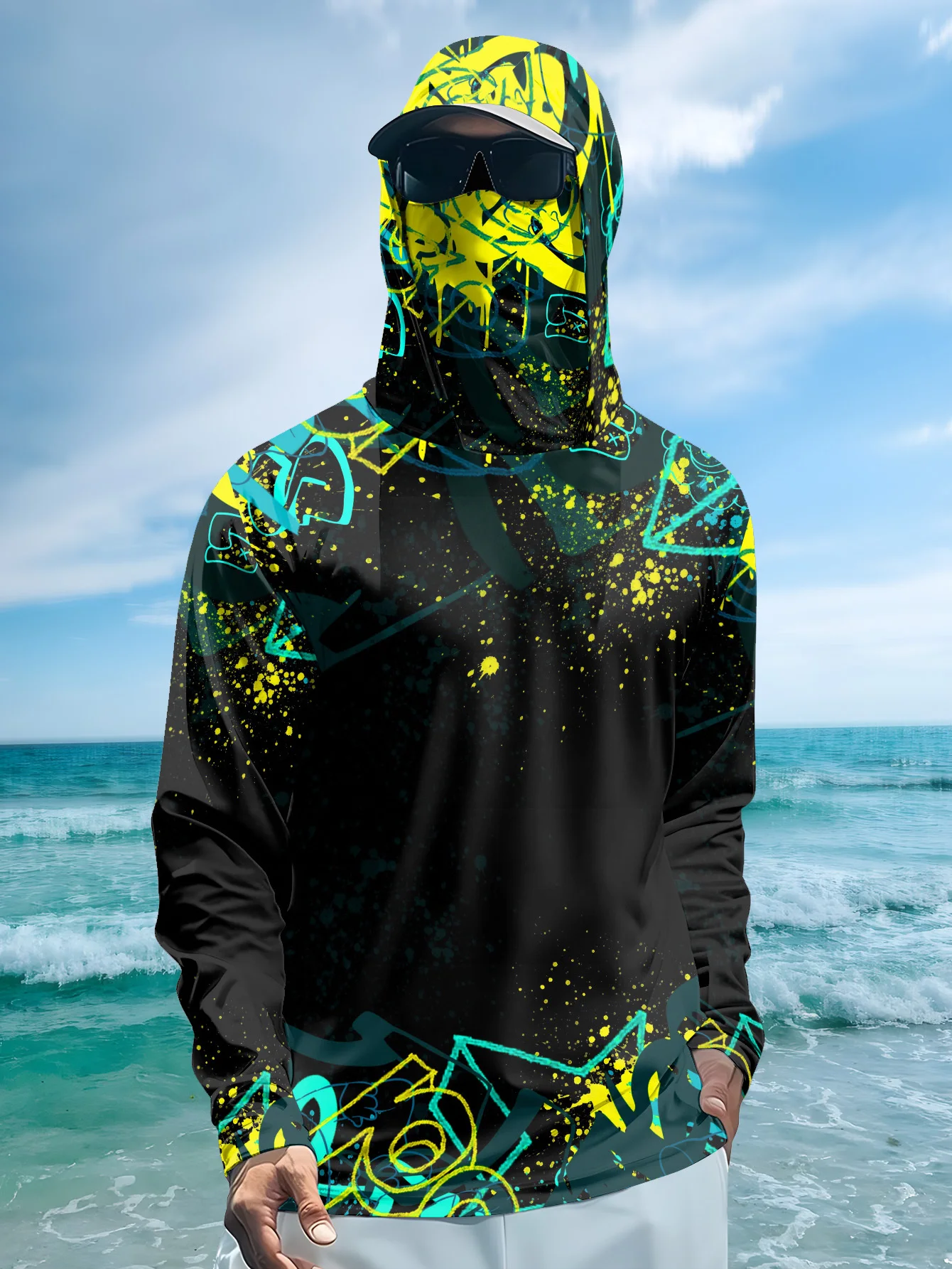 Fishing Mask Sun Protection - Sudadera con capucha para pesca, con