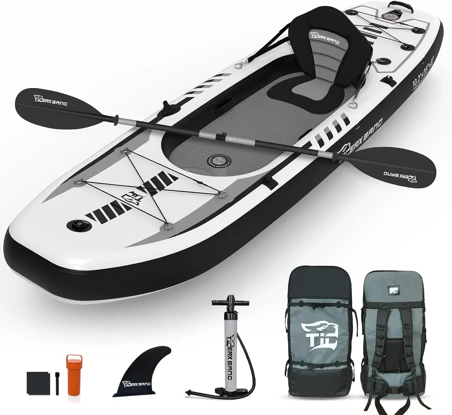 Fishing Backpack - TIGERXBANG, kayak inflable de 10,2 x