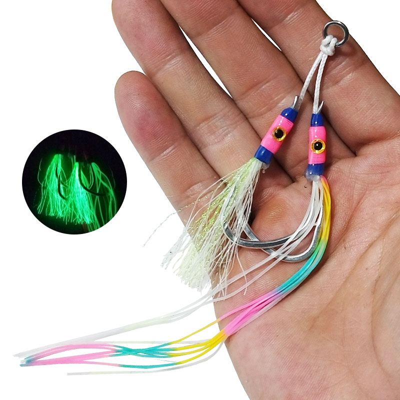 2 pares/bolsa de anzuelos lumi - Fishing Backpack reseña y precio