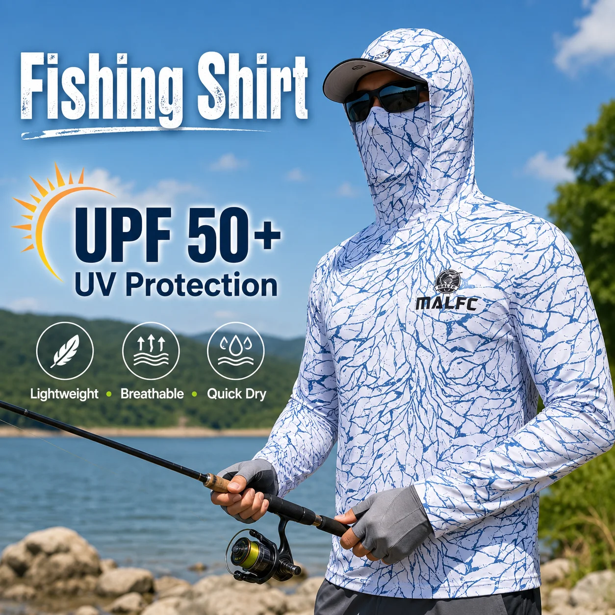 Camisa de pesca de manga larga - Fishing Mask Sun Protection reseña y precio
