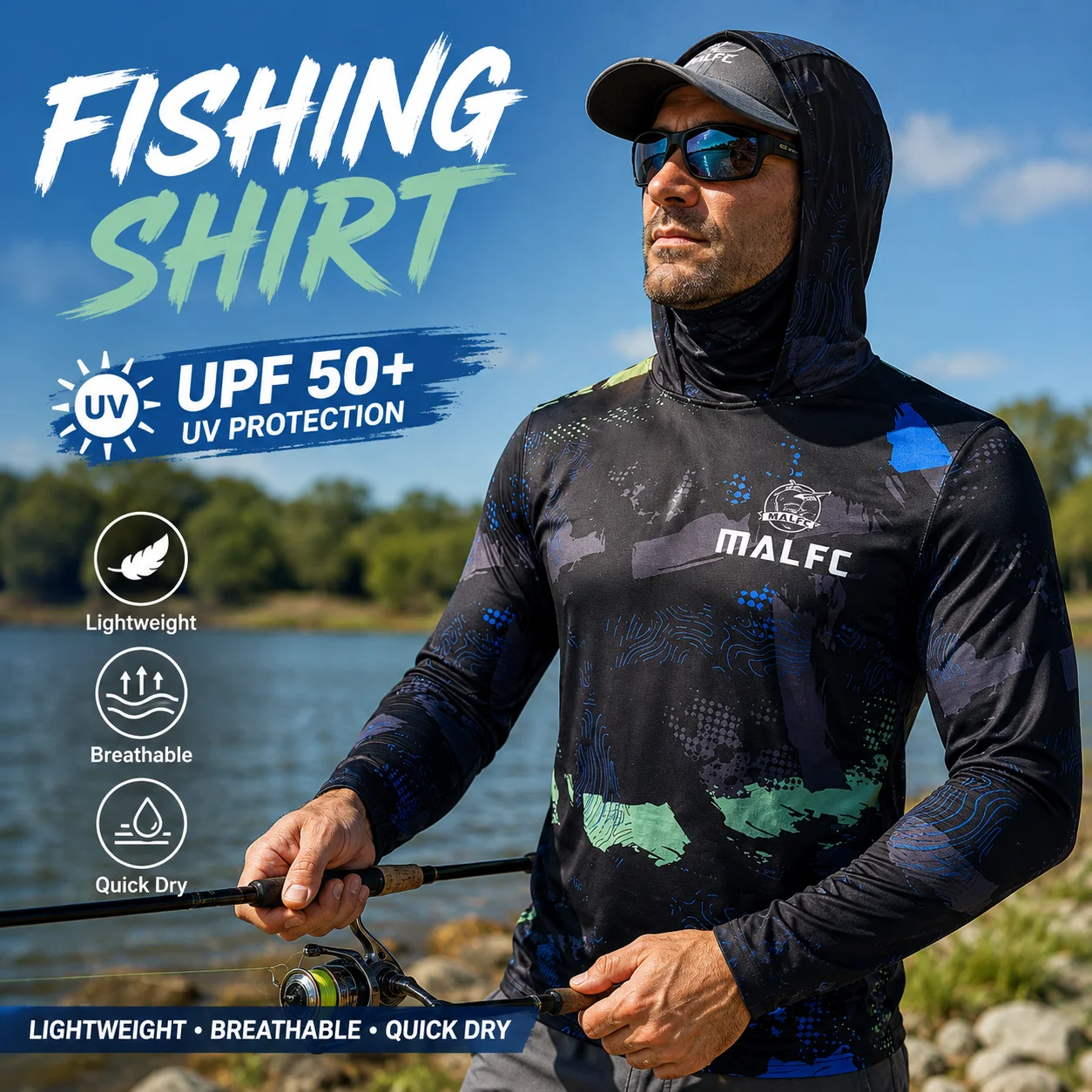 Camisa de pesca de manga larga - Fishing Mask Sun Protection reseña y precio