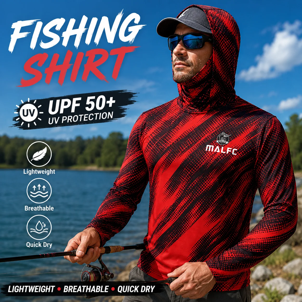 Camisa de pesca de manga larga - Fishing Mask Sun Protection reseña y precio