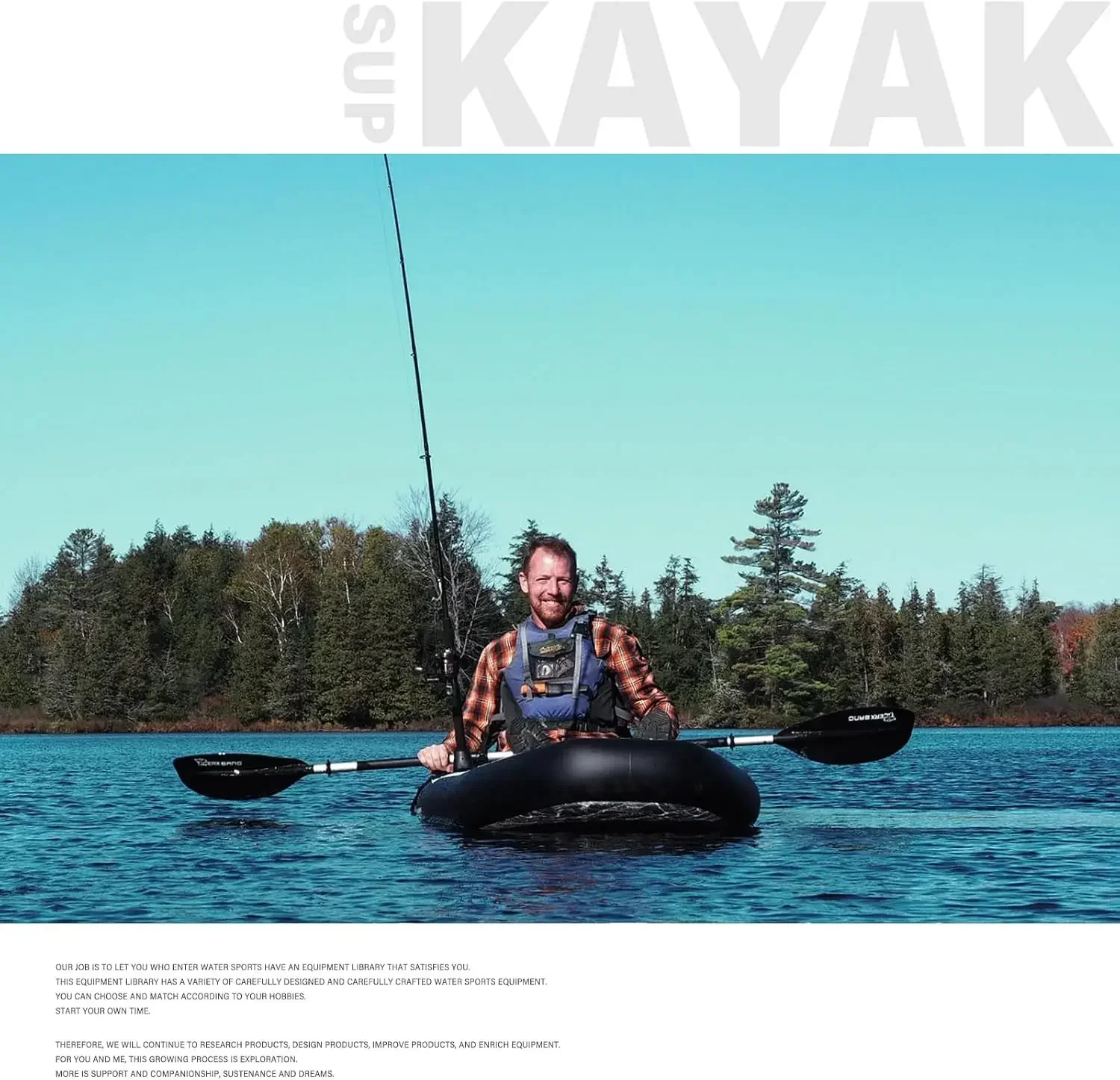 TIGERXBANG, kayak inflable de  - Fishing Backpack reseña y precio